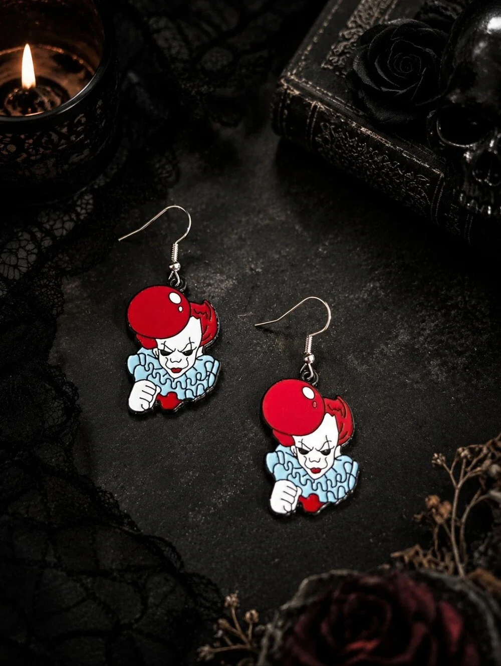 Pennywise Clown Women's Halloween‎ Spooky Fashion Earrings